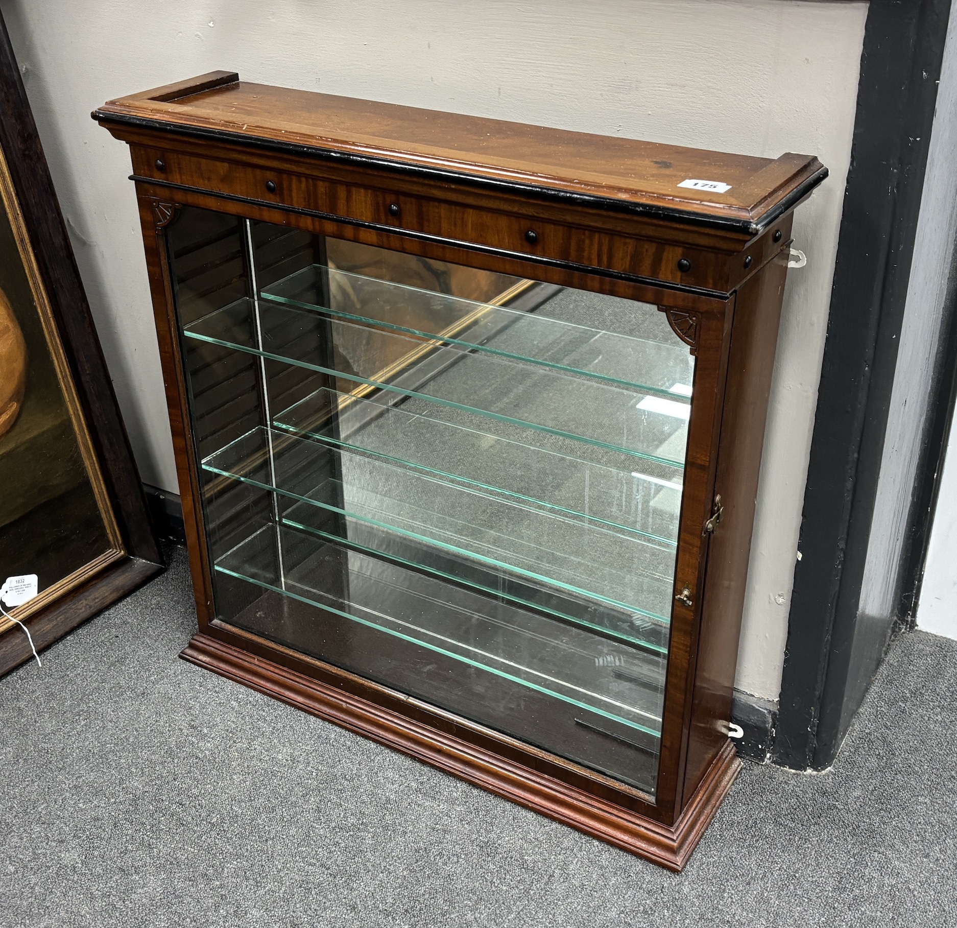 A Victorian mahogany mirrored wall cabinet, width 70cm, depth 18cm, height 70cm